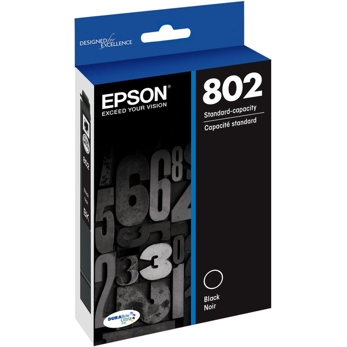 Epson DURABrite Ultra 802 Original Inkjet Ink Cartridge - Black - 1 Each - EPST802120S