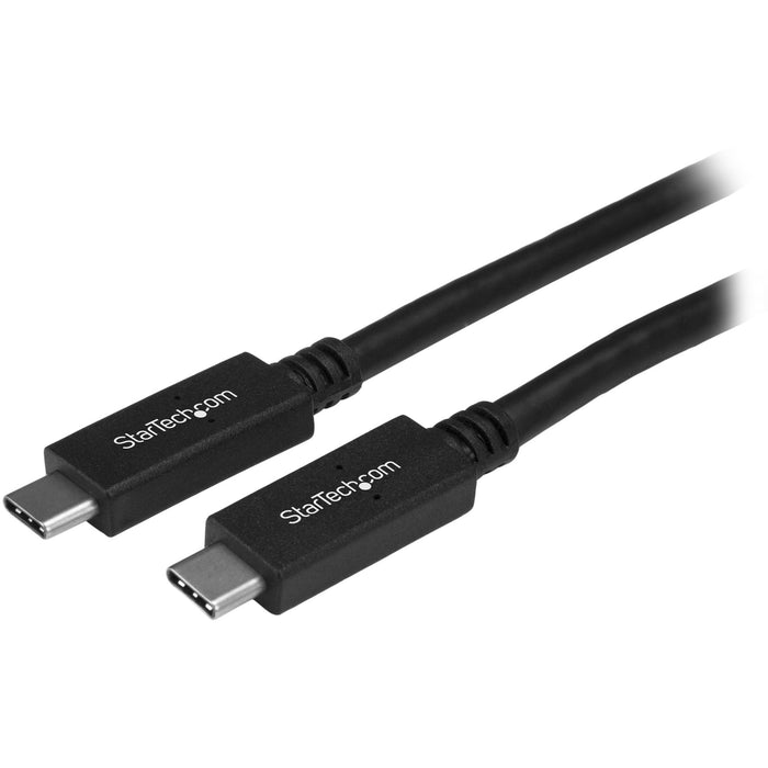 StarTech.com 2m 6 ft USB C Cable with Power Delivery (3A) - M/M - USB 3.0 - USB-IF Certified - USB 3.0 Type C Cable - USB 3.1 Gen1 (5Gbps) - STCUSB315CC2M