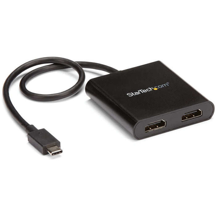 StarTech.com 2-Port Multi Monitor Adapter - USB-C to HDMI Video Splitter - USB Type-C to HDMI MST Hub - Thunderbolt 3 Compatible - Windows - STCMSTCDP122HD