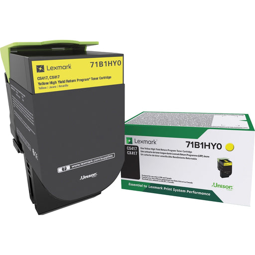 Lexmark Original High Yield Laser Toner Cartridge - Yellow - 1 Each - LEX71B1HY0 Lexmark International, Inc