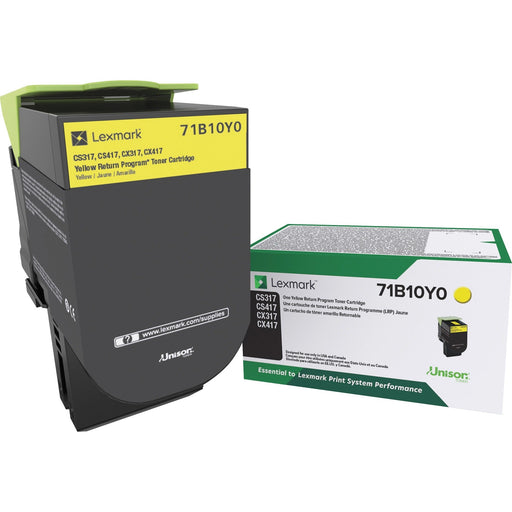 Lexmark Original Laser Toner Cartridge - Yellow - 1 Each - LEX71B10Y0 Lexmark International, Inc