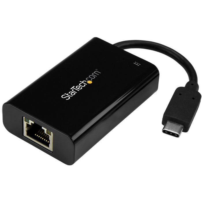 StarTech.com USB C to Gigabit Ethernet Adapter/Converter w/PD 2.0 - 1Gbps USB 3.1 Type C to RJ45/LAN Network w/Power Delivery Pass Through - STCUS1GC30PD