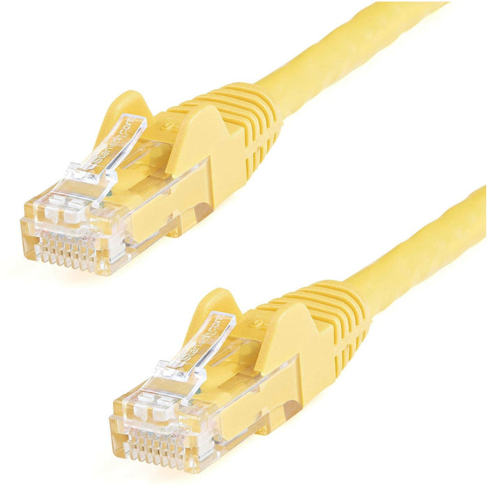 StarTech.com 12ft CAT6 Ethernet Cable - Yellow Snagless Gigabit - 100W PoE UTP 650MHz Category 6 Patch Cord UL Certified Wiring/TIA - STCN6PATCH12YL