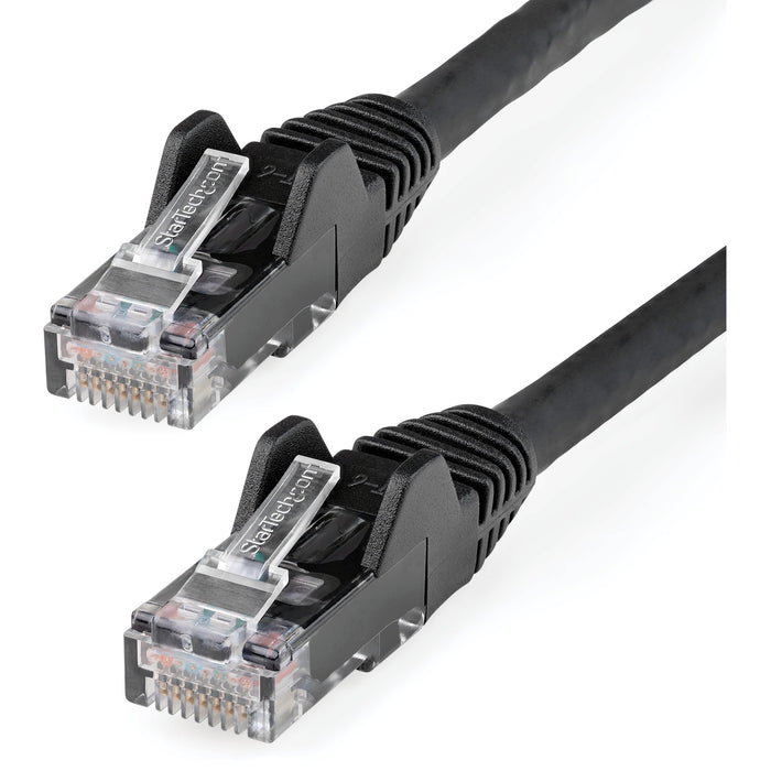 StarTech.com 6in CAT6 Ethernet Cable - Black Snagless Gigabit - 100W PoE UTP 650MHz Category 6 Patch Cord UL Certified Wiring/TIA - STCN6PATCH6INBK