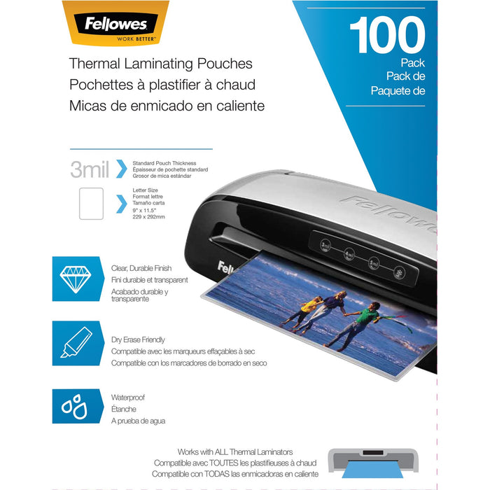 Fellowes Letter-Size Thermal Laminating Pouches - FEL5743301