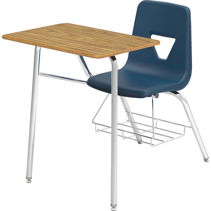 Lorell Rectangular Medium Oak Top Student Combo Desks - LLR99914