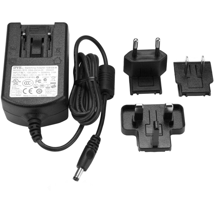 StarTech.com Replacement 5V DC Power Adapter - 5 Volts, 4 Amps - STCSVA5M4NEUA