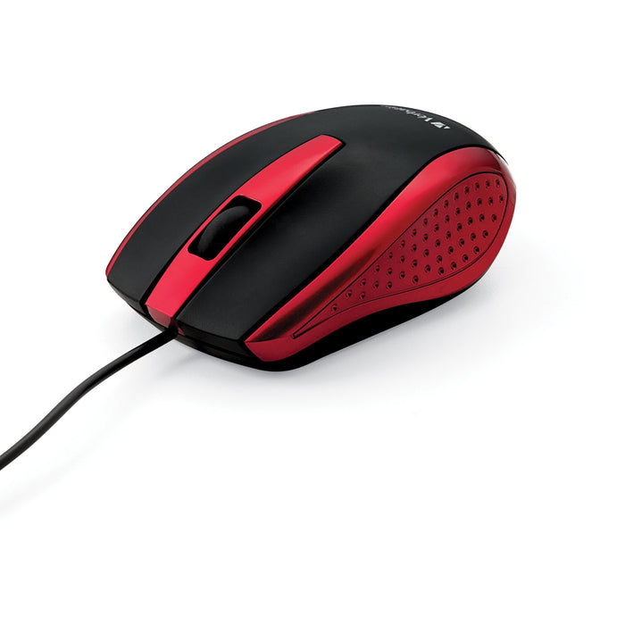 Verbatim Corded Notebook Optical Mouse - Red - VER99742
