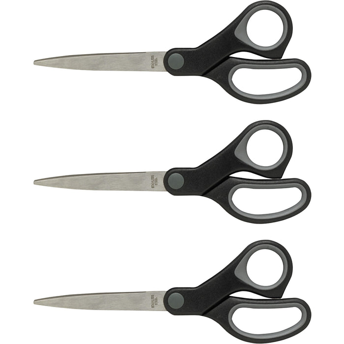 Sparco Straight Scissors w/Rubber Grip Handle - SPR25225BD
