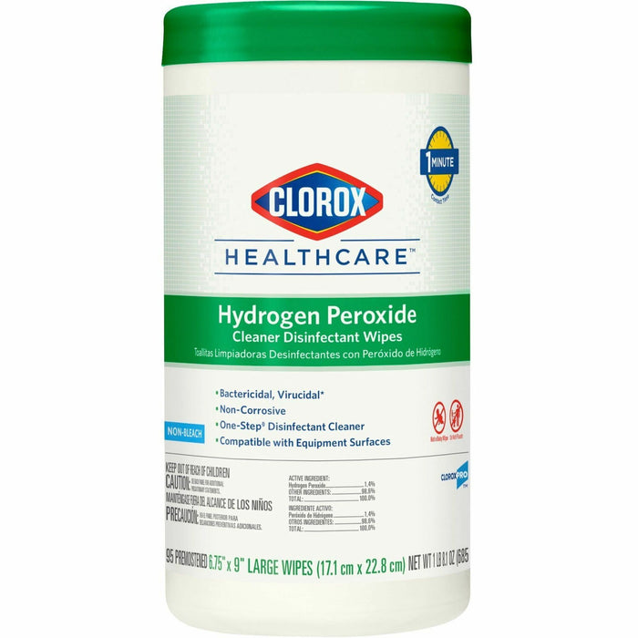 Clorox Healthcare Hydrogen Peroxide Cleaner Disinfectant Wipes - CLO30824