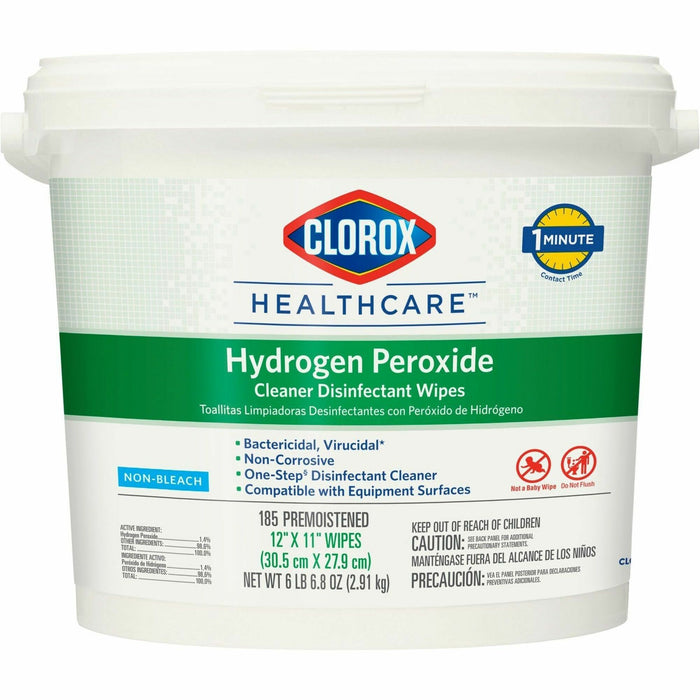 Clorox Healthcare Hydrogen Peroxide Cleaner Disinfectant Wipes - CLO30826