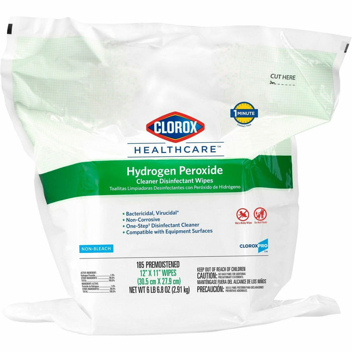 Clorox Healthcare Hydrogen Peroxide Cleaner Disinfectant Wipes - CLO30827