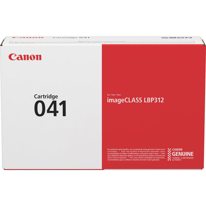 Canon 041 Original Standard Yield Laser Toner Cartridge - Black - 1 Each - CNMCRTDG041