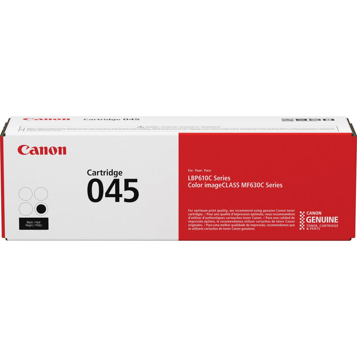 Canon 045 Original Standard Yield Laser Toner Cartridge - Black - 1 Each - CNMCRTDG045BK