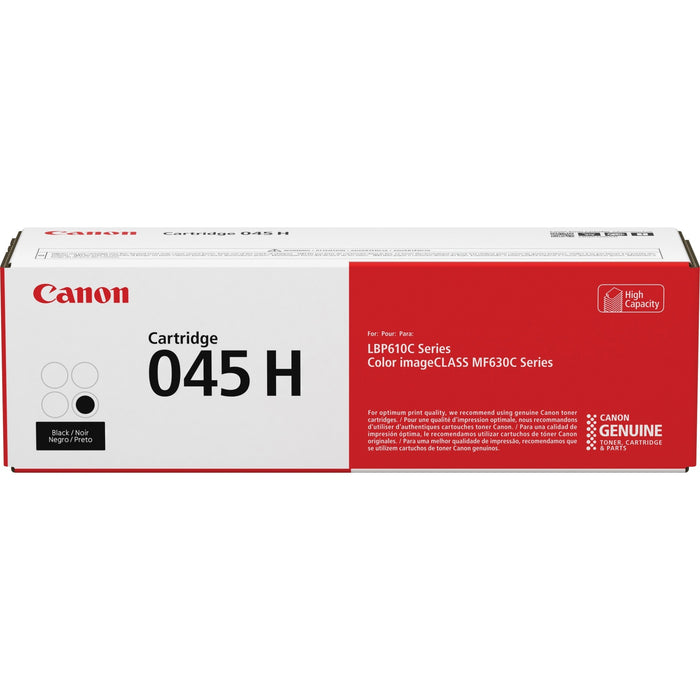Canon 045H Original High Yield Laser Toner Cartridge - Black - 1 Each - CNMCRTDG045HBK