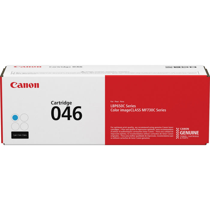 Canon 046 Original Standard Yield Laser Toner Cartridge - Cyan - 1 Each - CNMCRTDG046C