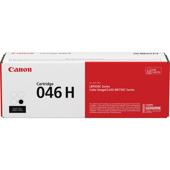 Canon 046H Original High Yield Laser Toner Cartridge - Black - 1 Each - CNMCRTDG046HBK