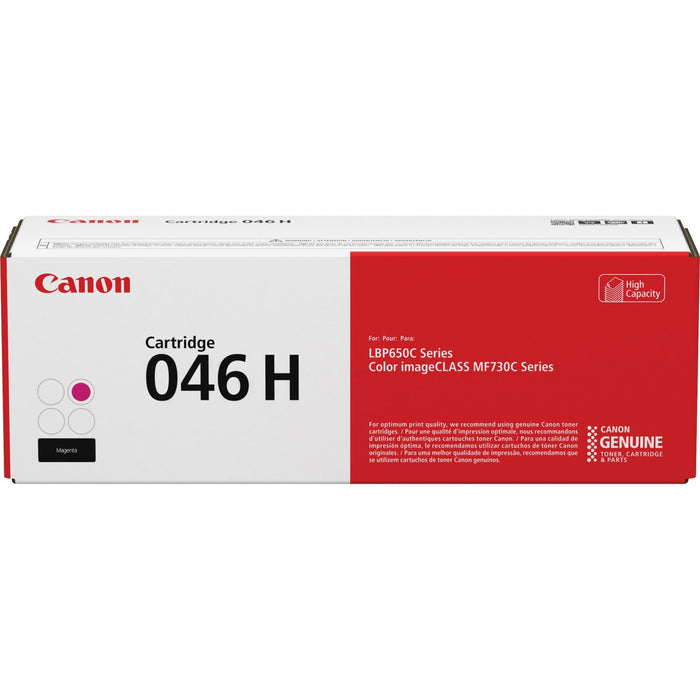 Canon 046H Original High Yield Laser Toner Cartridge - Magenta - 1 Each - CNMCRTDG046HM