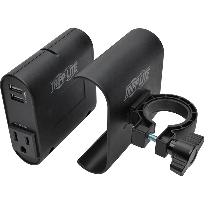Tripp Lite AC/USB Charging Clip for Display Mounts w/ 2 USB Ports & 2 5-15R - TRPDMACUSB