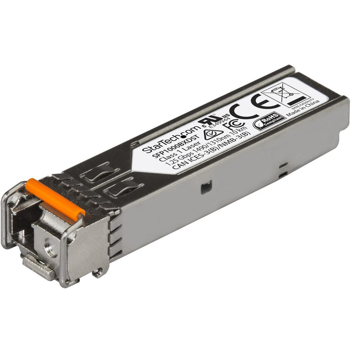 StarTech.com MSA Uncoded SFP Transceiver Module - 1000BASE-BX - 1GbE Gigabit Ethernet BiDi Fiber (SMF) - STCSFP1000BXDST