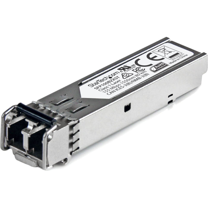 StarTech.com MSA Uncoded SFP Module - 100BASE-ZX - 100Mb Ethernet SFP 100MbE Single Mode Fiber (SMF) Optic Transceiver Module - 80km DDM - STCSFP100BZXST