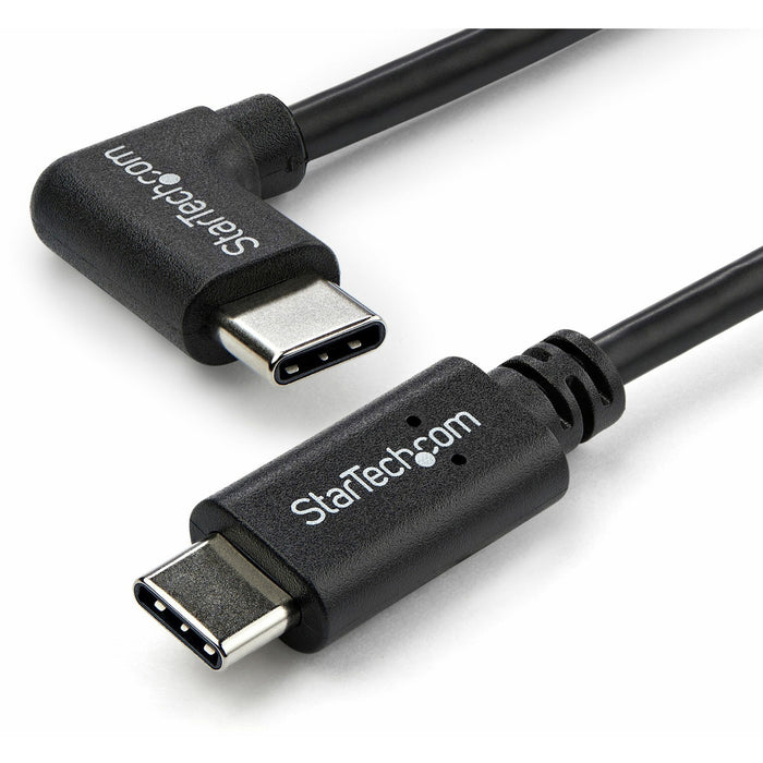 StarTech.com 1m 3 ft Right Angle USB-C Cable M/M - USB 2.0 - USB Type C Cable - 90 degree USB-C Cable - USB C to USB C Cable - USB-C Charge Cable~ - STCUSB2CC1MR