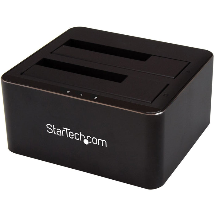 StarTech.com Dual-Bay USB 3.0 to SATA Hard Drive Docking Station, 2.5/3.5" SATA I/II/III, SSD/HDD Dock, USB Hard Drive Bays, Top-Loading - STCSDOCK2U33V