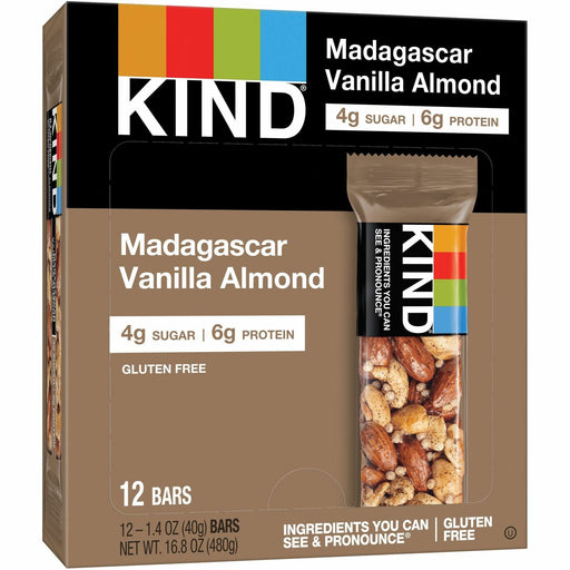 KIND Madagascar Vanilla Almond Nut Bars - KND17850 KIND Snacks
