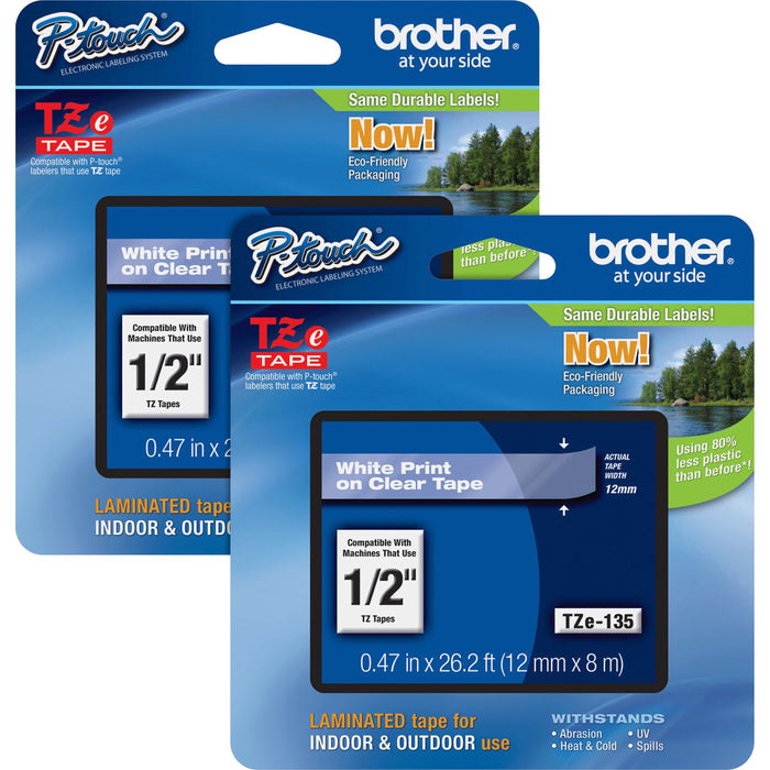 Brother P-touch TZe Laminated Tape Cartridges - BRTTZE135BD