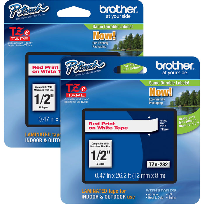Brother P-touch TZe Laminated Tape Cartridges - BRTTZE232BD