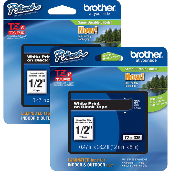 Brother P-touch TZe Laminated Tape Cartridges - BRTTZE335BD