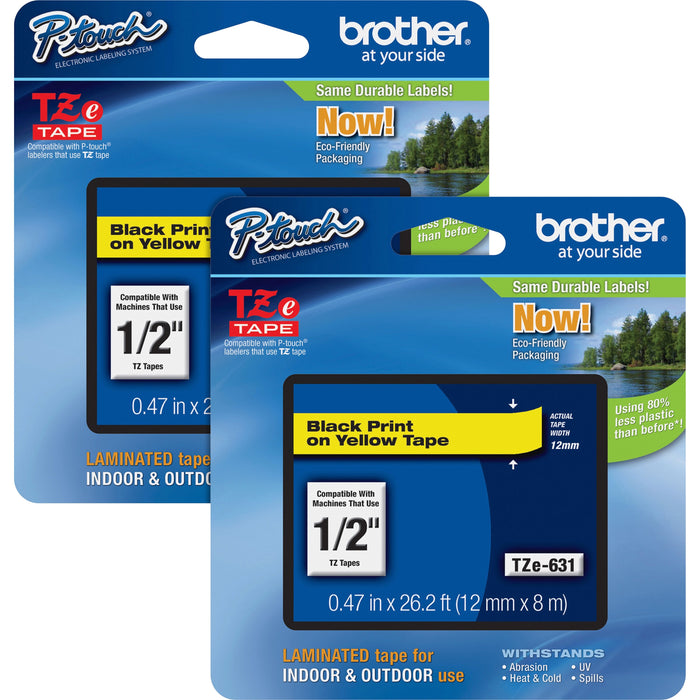 Brother P-touch TZe Laminated Tape Cartridges - BRTTZE631BD