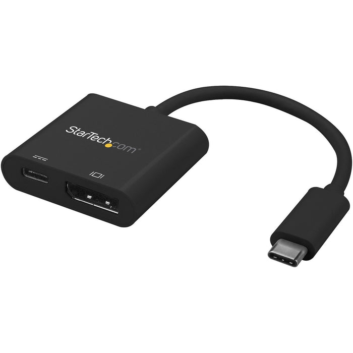 StarTech.com USB C to DisplayPort Adapter with 60W Power Delivery Pass-Through - 4K 60Hz USB Type-C to DP 1.2 Video Converter w/ Charging - STCCDP2DPUCP