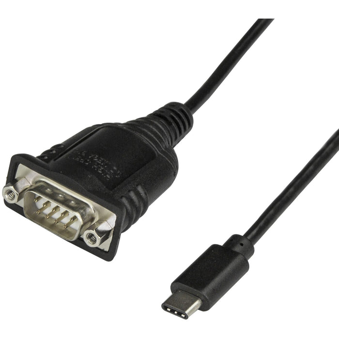 StarTech.com USB C to Serial Adapter Cable 16" (40cm) - USB Type-C to Serial RS232 (DB9) Cable Converter - Male/Male - Windows/Mac/Linux - STCICUSB232C