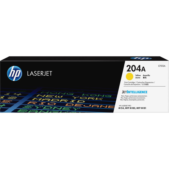 HP 204A (CF512A) Original Standard Yield Laser Toner Cartridge - Yellow - 1 Each - HEWCF512A