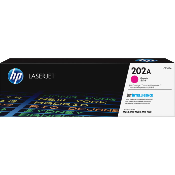 HP 202A (CF503A) Original Standard Yield Laser Toner Cartridge - Magenta - 1 Each - HEWCF503A