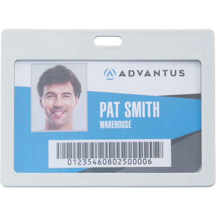 Advantus Horizontal Rigid ID Badge Holder - AVT97063