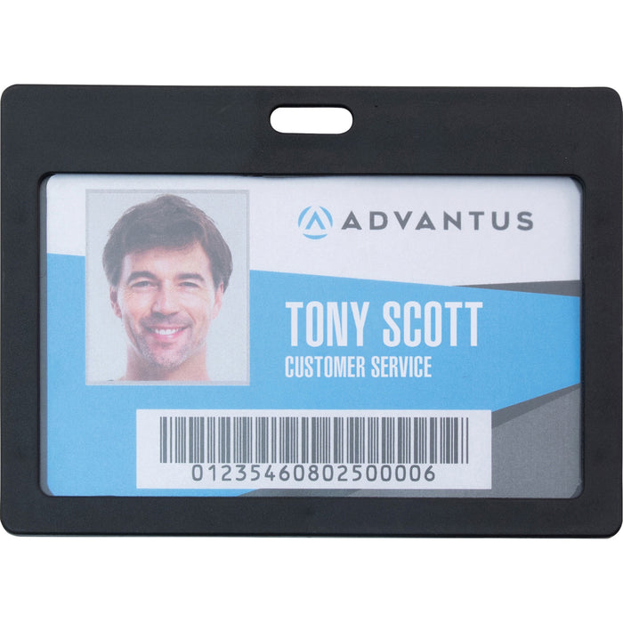 Advantus Horizontal Rigid ID Badge Holder - AVT97065