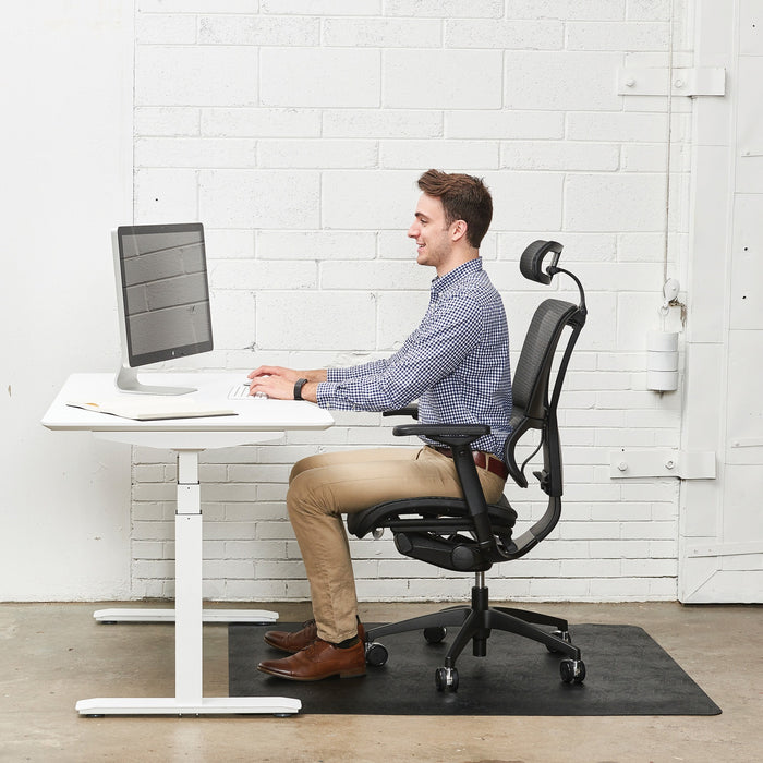 Deflecto Ergonomic Sit-Stand Chair Mat for Multi-surface - DEFCM24242BLKSS