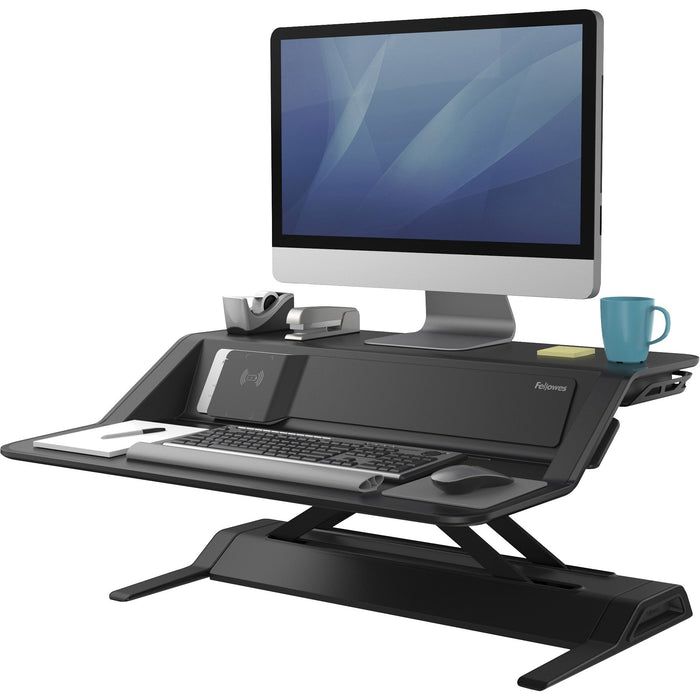 Fellowes Lotus&trade; DX Sit-Stand Workstation - Black - FEL8080301