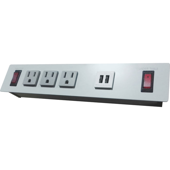 Lorell Sit-Stand Table Power Strip/Surge Protector - LLR99982