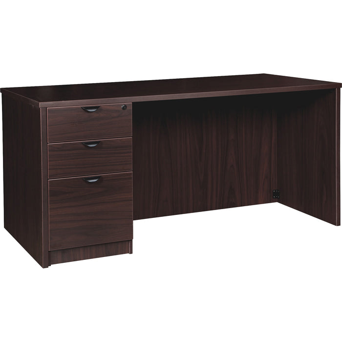 Lorell Prominence 2.0 Espresso Laminate Box/Box/File Left-Pedestal Desk - 3-Drawer - LLRPD3066LSPES