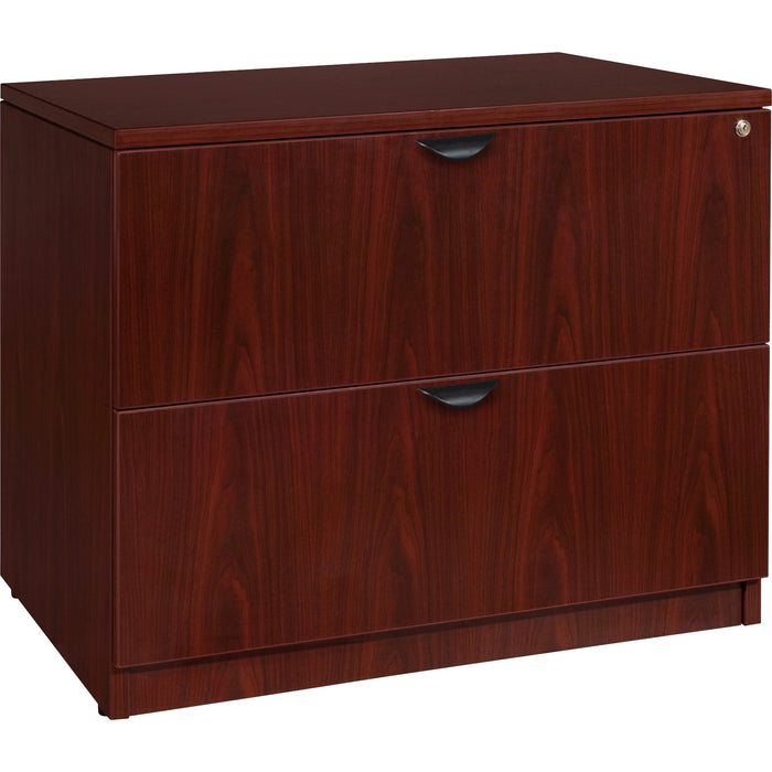 Lorell Prominence 2.0 Mahogany Laminate Lateral File - 2-Drawer - LLRPL2236MY