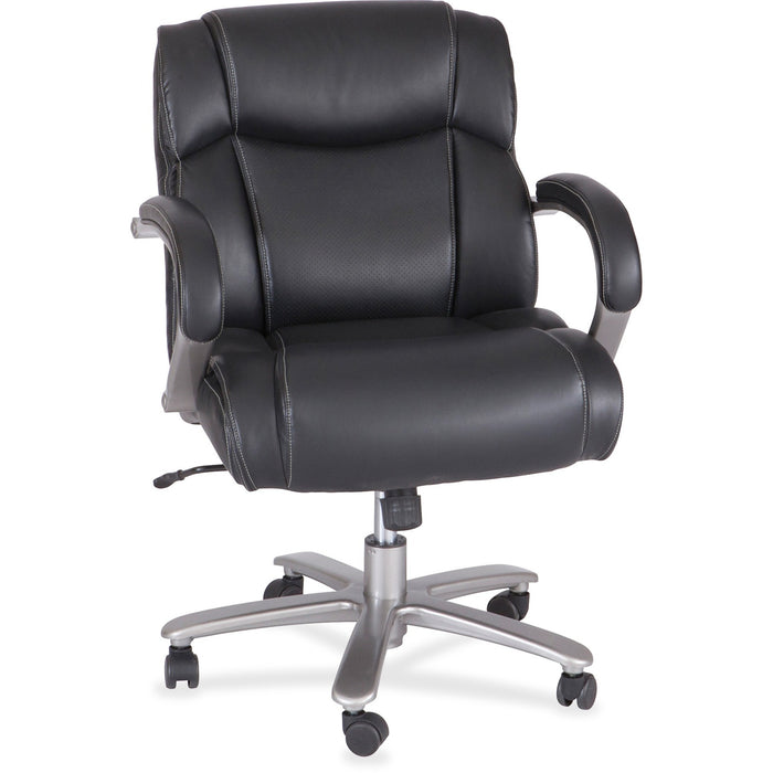 Safco Big & Tall Leather Mid-Back Task Chair - SAF3504BL