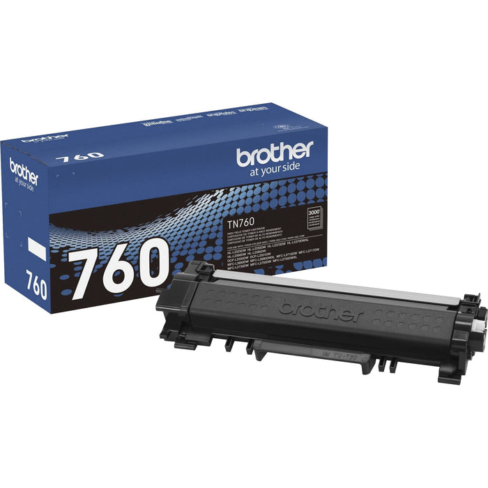 Brother Genuine TN-760 High Yield Toner Cartridge - Black - BRTTN760