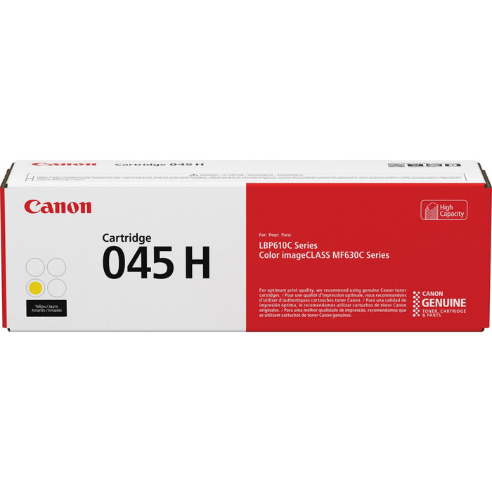 Canon 045 Original High Yield Toner Cartridge - Yellow - 1 Each - CNMCRTDG045HY