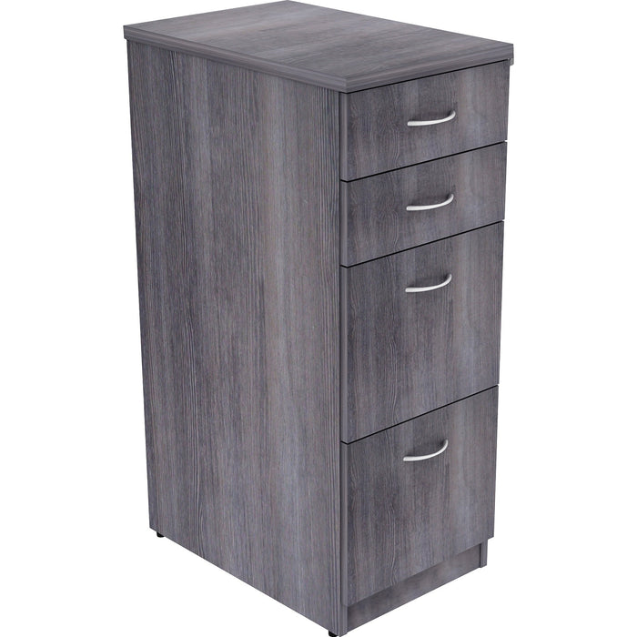 Lorell Relevance Series Charcoal Laminate Office Furniture Storage Cabinet - 4-Drawer - LLR16211