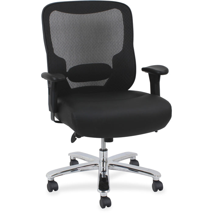 Lorell Big & Tall Mid-back Leather Task Chair - LLR62618