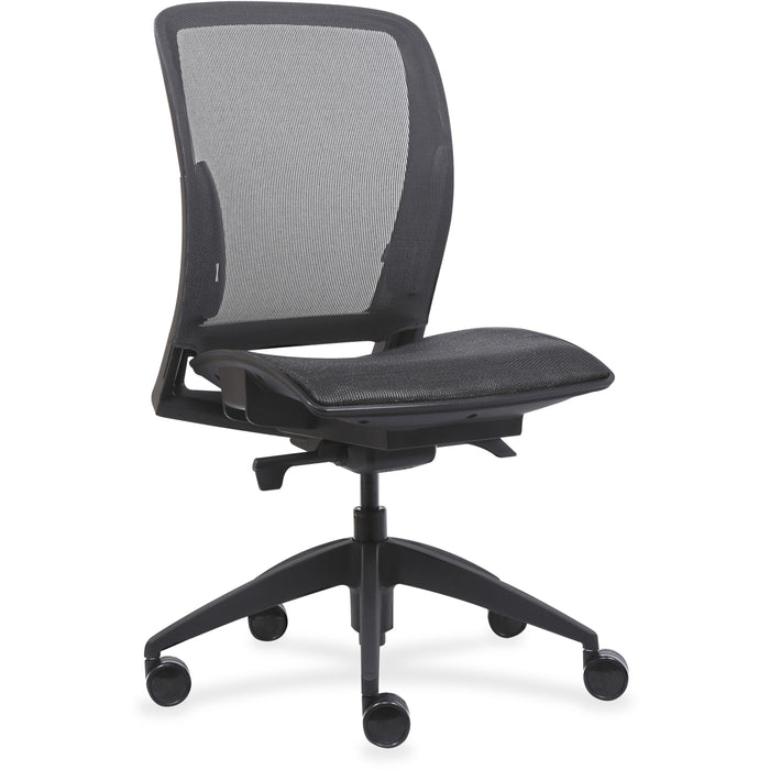 Lorell Mid-Back Chair with Mesh Seat & Back - LLR83106
