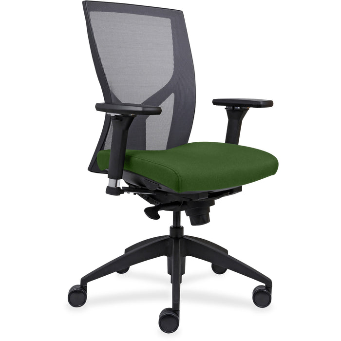 Lorell High-Back Mesh Chairs with Fabric Seat - LLR83109A201